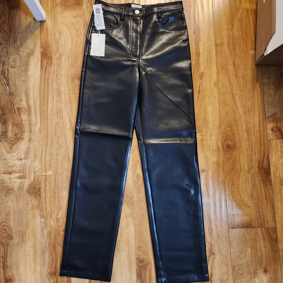 Aritzia Vegan Leather Pants - Picture 2 of 7